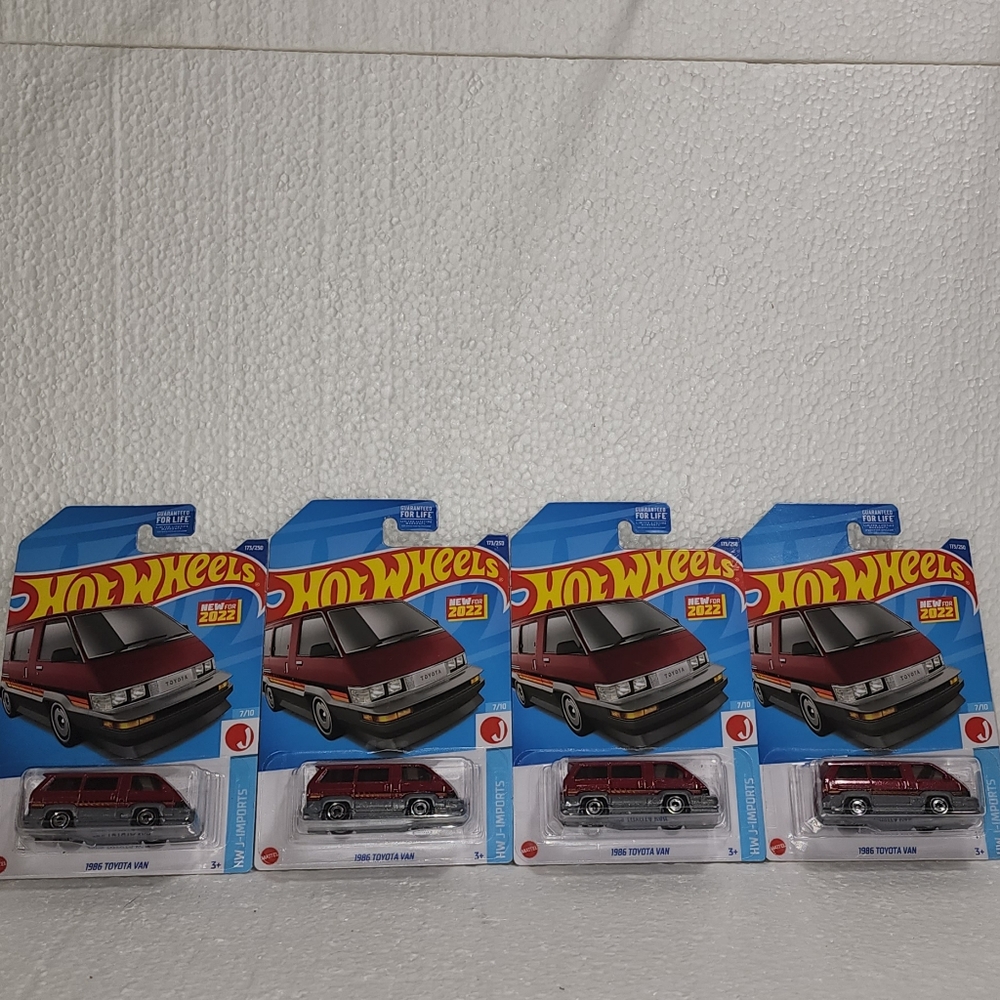 Four 1986 Toyota Van's